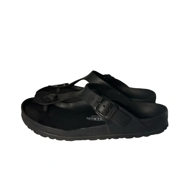 Birkenstock Size 37 Gizeh Essentials EVA in Black Thong Footbed Sandal - Picture 4 of 13